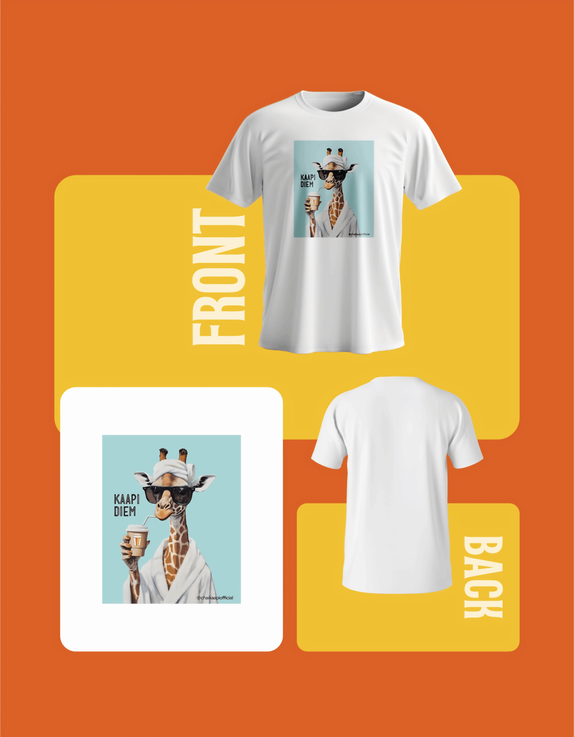 Kaapi Diem - Giraffe Art Print Tee
