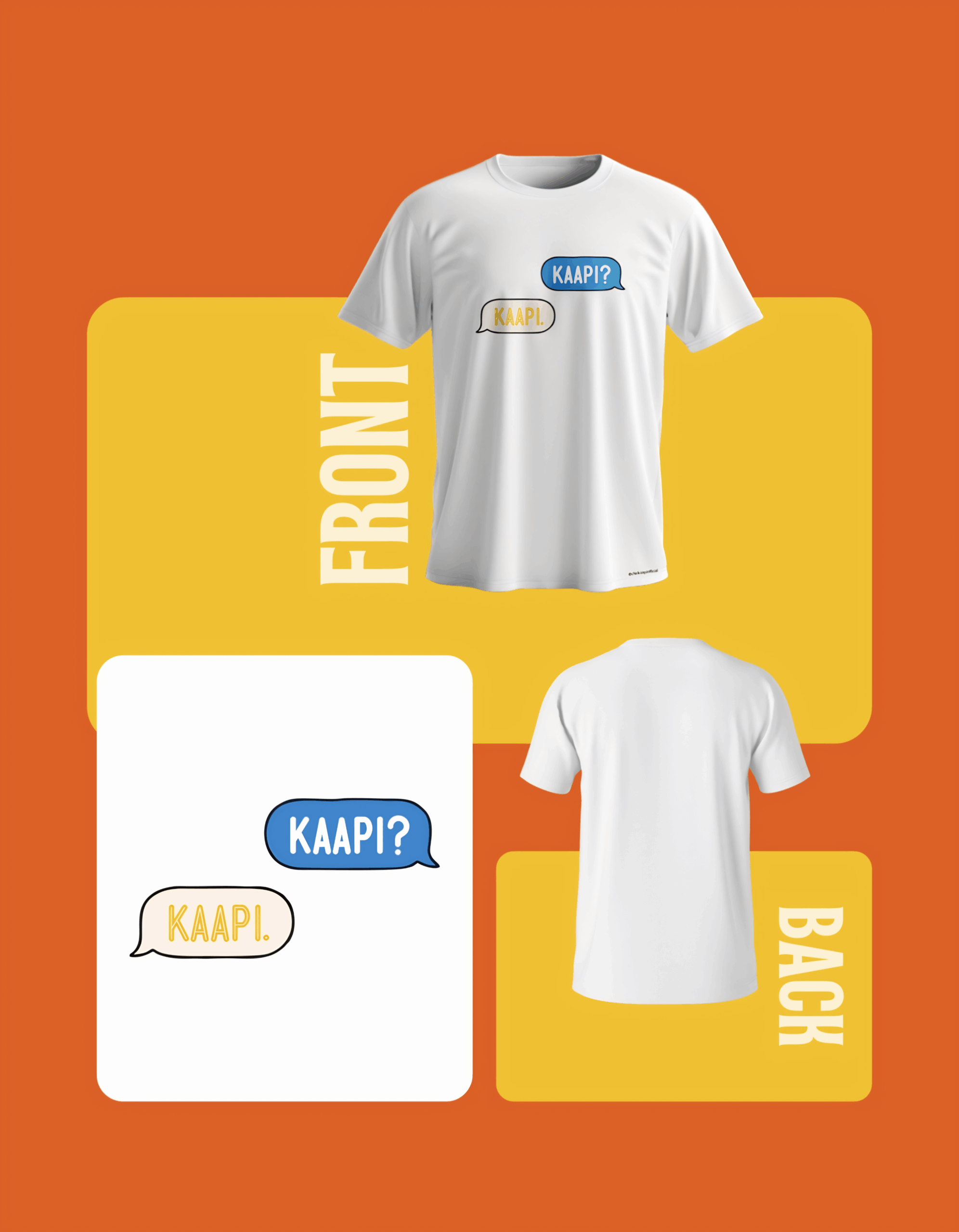 Kaapi Chat Bubble Tee