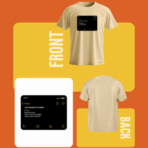 Chai Notes Beige T-Shirt